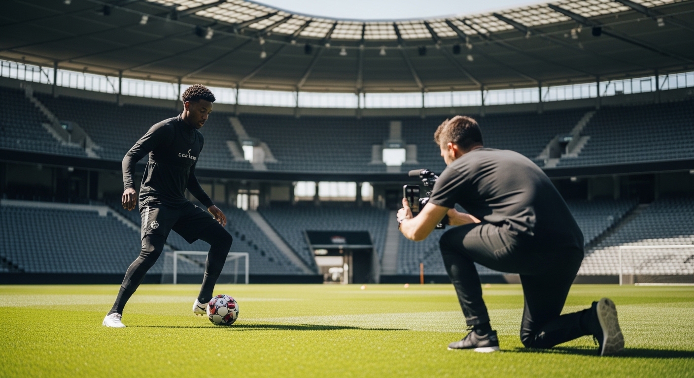 ⚽ تصوير تدريب لاعب كرة القدم — فيديو احترافي | الدار البيضاء